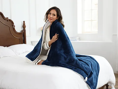 Flanell Sherpa elektrische Werfen decke