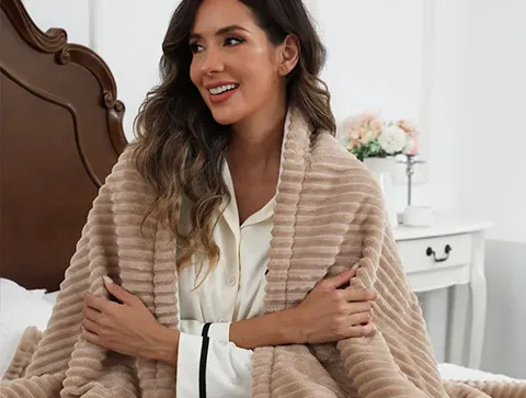 Gerippte Flanell-elektrische Werfen decke